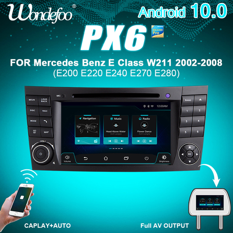 DSP IPS 4G 64G Android 9,0 reproductor DVD coche 2 DIN para Mercedes Benz Clase E W211 E200 E220 E300 E350 E240 E270 E280 CLS clase W219 ► Foto 1/6