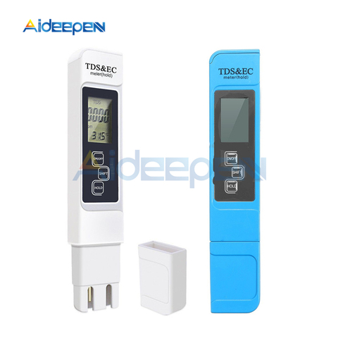 TDS EC medidor de temperatura Tester Pen conductividad termómetro de calidad del agua 3 en 1 herramienta de medición TDS & EC Tester 0-9990ppm ► Foto 1/6