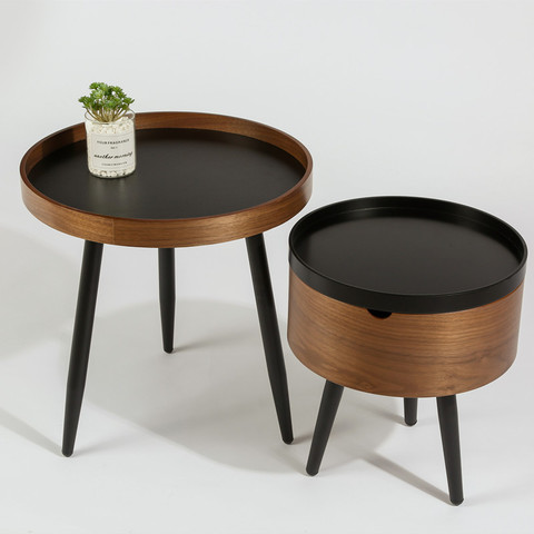 Mesa de centro de combinación redonda minimalista italiana, mesa auxiliar para sala de estar, pequeña, para balcón, de lujo ► Foto 1/6