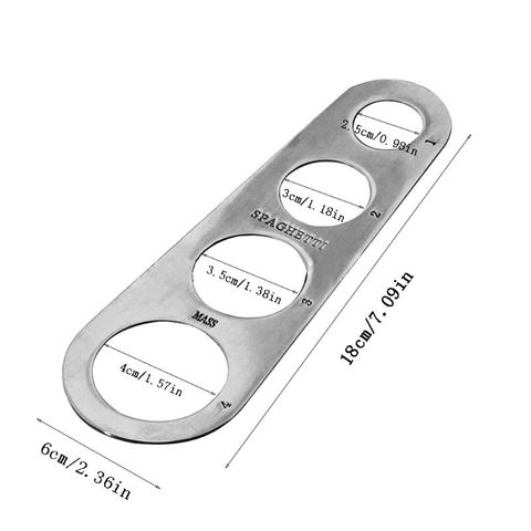 Medidor de espagueti de acero inoxidable, herramienta para Control de porciones de Pasta, 4 porciones ► Foto 1/6