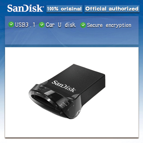 SanDisk-unidad Flash USB 100% ULTRA FIT CZ430, 64GB, 32GB, 16GB, Original, USB 3,0, compatible con verificación oficial ► Foto 1/6