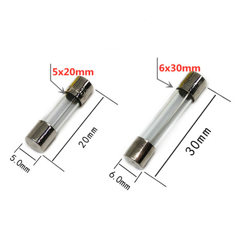 10pcs6*30mm5*20mm fusible de vidrio 250V 0,1, 0,2, 0,3, 0,5, 1, 2, 3, 4, 5, 6 8 10 15 20 25 30A AMP fusible electrónico componente de protección ► Foto 1/5