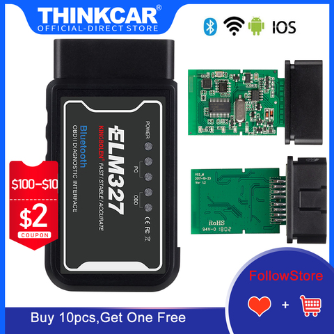 ELM 327 V1.5 OBD2 Bluetooth escáner para Android elm327 v1.5 ODB2 lector de código OBD 2 OBD2 escáner de diagnóstico de coche herramienta de ELM327 1,5 ► Foto 1/6