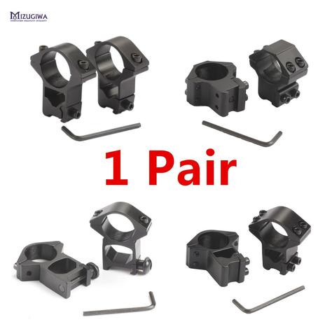 MIZUGIWA montaje alcance 30mm anillos Weaver 20mm riel Picatinny para óptica vista pistola Airsoft accesorios Caza ► Foto 1/6