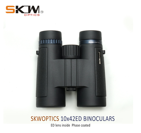SKWoptics-binoculares ED de 10x42, observación caza, fase recubierta, impermeable, Bak4, a prueba de niebla ► Foto 1/6