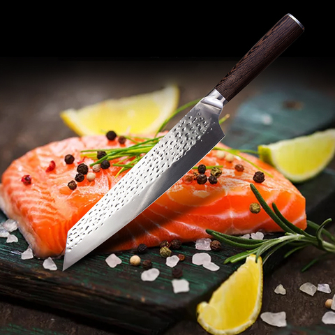 Kirin suke-cuchillo de Chef japonés profesional de 9 pulgadas, cuchillo de cocina de acero inoxidable forjado para picar carne, Sashimi de pescado ► Foto 1/6