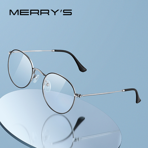 MERRYS-Montura de gafas redondas clásicas para hombre y mujer, gafas graduadas para miopía, montura óptica, S2547 ► Foto 1/6