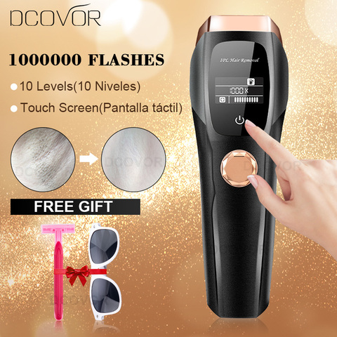 1000000 Flashes IPL depiladora nueva tecnología pantalla táctil indolora 10 niveles fotodepiladora Depilación Láser depiladora ► Foto 1/6