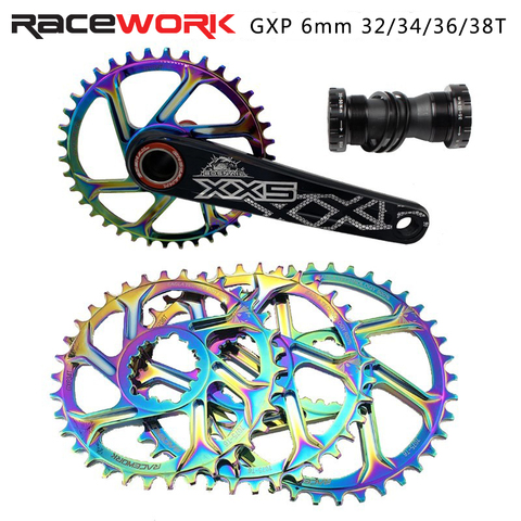 RACEWORK-Rueda de cadena de bicicleta de montaña, 1x12S, montaje directo 32/34/36/38T para SRAM GXP GX EAGLE XX1 X9 XO X01, Piñón de manivela ► Foto 1/6