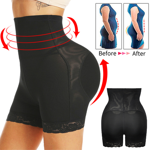 Culo falso para el trasero y cadera potenciador del botín acolchado ropa interior cuerpo Shaper sin glúteos bragas Boyshorts Shapewear ► Foto 1/6