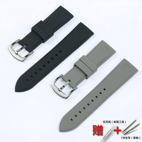 Correa de silicona para reloj de hombre y mujer, accesorios de pulsera con hebilla de Pin de 23mm, Correa deportiva de goma para arambrio AR0584 AR0595 AR0593 ► Foto 1/6