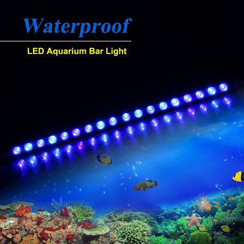 Populargrow 54W Led acuario tira de luz con forma de barra con 470nm azul del espectro para los arrecifes de Coral del tanque de peces ► Foto 1/6