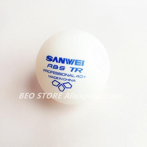 SANWEI-pelota de tenis de mesa 3 estrellas TR, Material ABS, plástico, profesional, más de 40 bolas de entrenamiento, 100, novedad de 2022 ► Foto 1/5