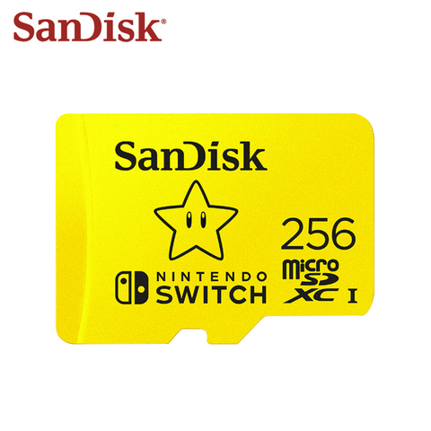 SanDisk 256GB tarjeta MicroSD Nintendo interruptor autorizado Mario Tema 128G TF tarjeta de memoria de alta velocidad para juego de tarjeta de expansión ► Foto 1/6