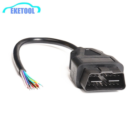 OBD2 16Pin conector macho para ELM327 adaptador de extensión OBD Cable OBDII EOBD ODB2 16 Pin OBD 2 adaptador de apertura cable hembra ► Foto 1/6