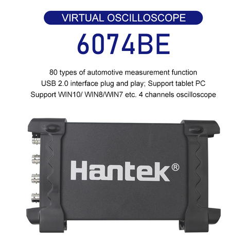 Hantek-osciloscopio de almacenamiento Digital 6074BE, Usb, portátil, Virtual, automotriz, 4 canales, 70MHZ, generador de señal ► Foto 1/5