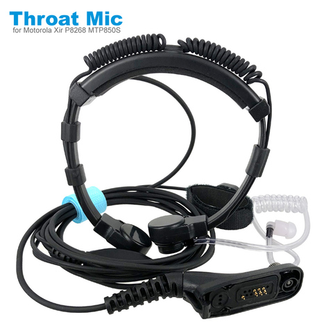 Tubo para Garganta de aire con micrófono y vibración, auricular walkie-talkie para Motorola Xir P8268 P8200 MTP850S DP3600 APX 2000 DGP8550 ► Foto 1/6