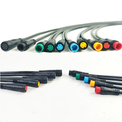 Julet Cable impermeable/2/3/4/5/6 Pin extender Cable conversor E bicicleta Cable de extensión Cable acelerador bici eléctrica luz de la pantalla de E-freno conector ► Foto 1/6