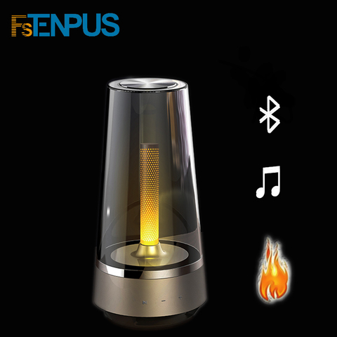 Luz de vela caliente FSTENPUS con luces de Altavoz Bluetooth, lámpara de respiración de luz de ambiente para tu teléfono ► Foto 1/6