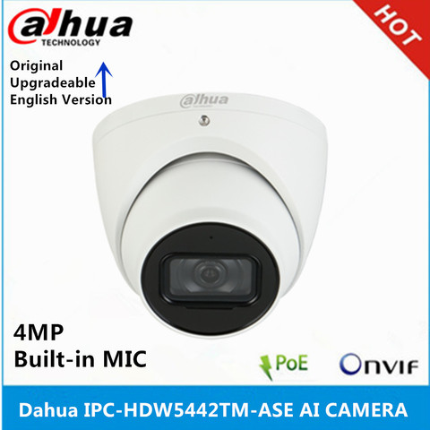 Cámara IP original dahua International versión IPC-HDW5442TM-ASE 4MP micrófono integrado WDR IR50M Eyeball AI cámara de red ► Foto 1/2