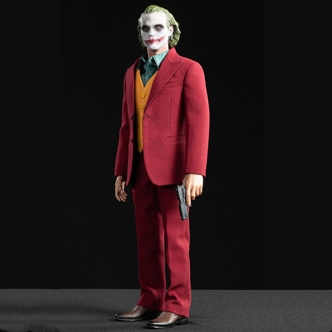 Conjunto de traje rojo a escala 1/6, comediante, Joker, payaso, Joaquin, traje rojo, ropa para cuerpo de figura de acción de 12 pulgadas, Centro de muñecas ► Foto 1/6