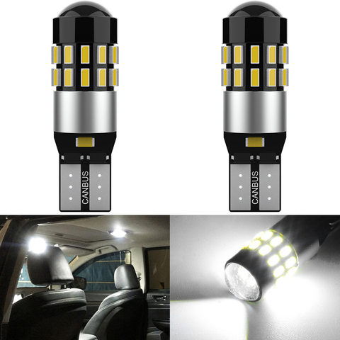 Bombillas Led CANBUS T10 W5W para mapa Interior de coche, 6000K blanca de luz de techo, 12V, para Passat B5 B6 B7 VW Golf 4 5 6 7 Jetta MK4 MK5, 2 uds. ► Foto 1/6