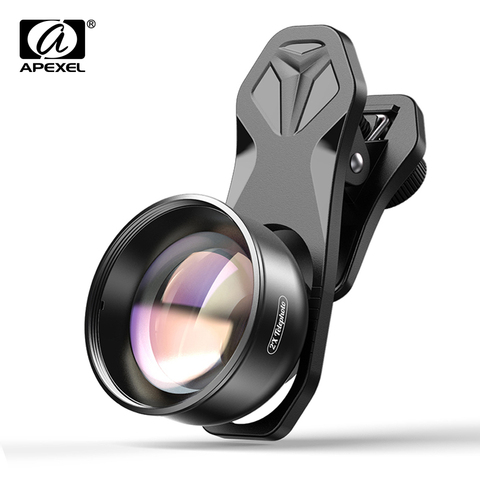 APEXEL HD 2x telefoto retrato lente profesional de la cámara del teléfono móvil telefoto lente para iPhone Samsung Android SmartphoneS ► Foto 1/6