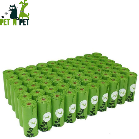 Bolsas para caca de perro, bolsas de residuos para perros grandes, verdes, sin perfume, 1080 recuentos, ► Foto 1/6