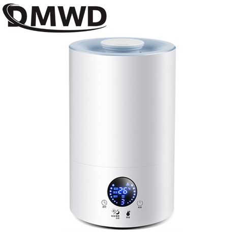 DMWD-humidificador ultrasónico 4L, generador de niebla, atomizador eléctrico, aceite esencial de aromaterapia, purificador de aire para el hogar, EU ► Foto 1/5