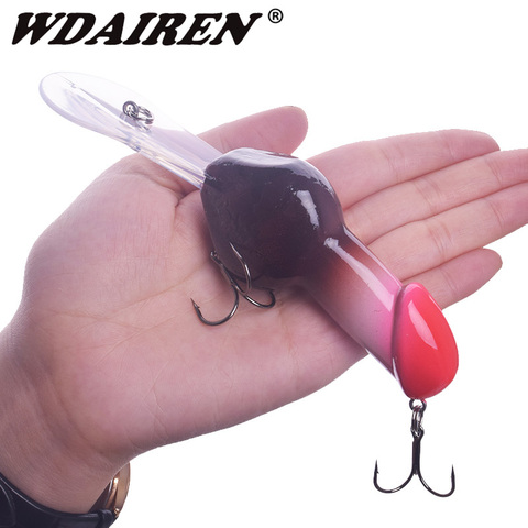 WDAIREN Dick sonajero gran pececillo ruido Wobblers por Pike mar invierno falso Señuelos de Pesca Trolling Crankbait Artificial cebo duro ► Foto 1/5