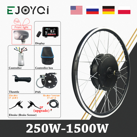 Kit de conversión de bicicleta eléctrica, 48V, 1500W, 1000W, 36V, 250W, Motor central LED KT, Kit de conversión de bicicleta eléctrica ► Foto 1/6