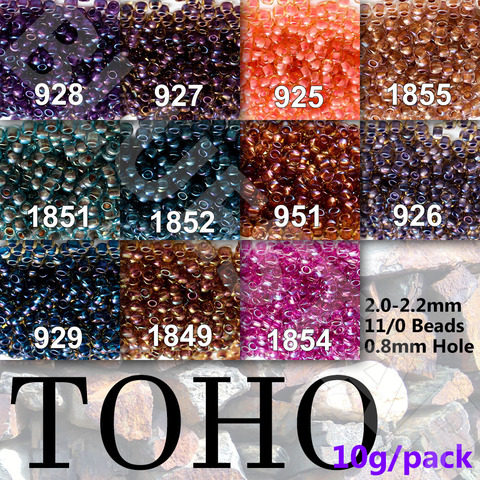 BLUESTAR Toho-Cuentas redondas de cristal de Color japonés, abalorios de estilo bohemio Vintage, accesorios de ropa, 11/0 cuentas transparentes, 10 g/paquete ► Foto 1/6