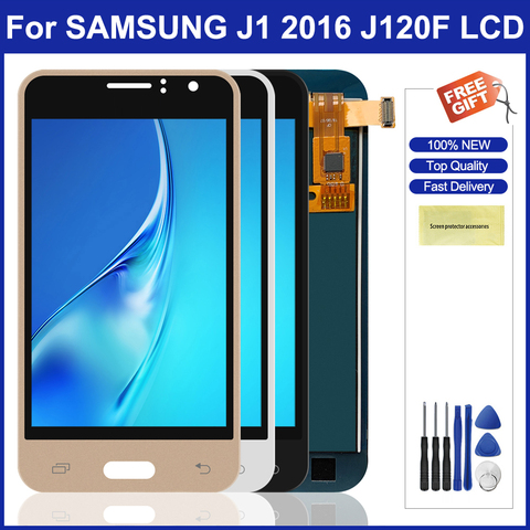 Pantalla Lcd con brillo ajustable para Samsung Galaxy J1 2016 J120, repuesto de digitalizador con pantalla táctil ► Foto 1/5