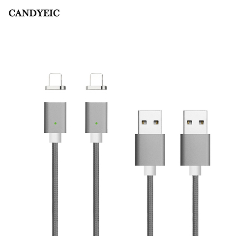 Candéico magnético Cable de teléfono móvil para iPhone X XR XS MAX 8 7 6 Plus 6 s 5S SE carga rápida para iPod nano 5 5 5 6 6 7 imán Cable ► Foto 1/6