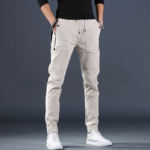 Pantalones de pana de otoño para hombre, Joggers informales a la moda ► Foto 1/6