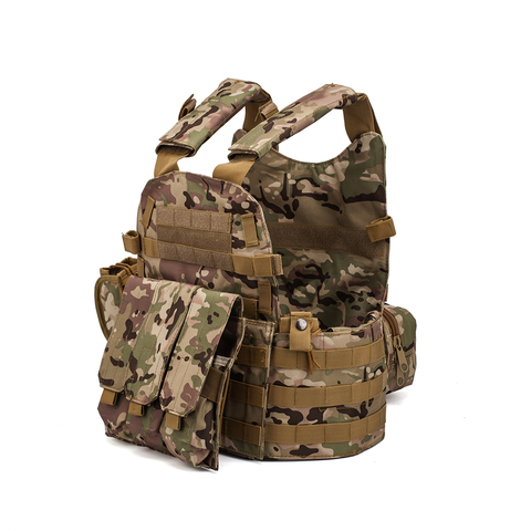 Chaleco Modular de nailon Multicam para hombre, chaleco táctico de combate negro para exteriores, ropa militar, ejército, Airsoft, 6094 ► Foto 1/6