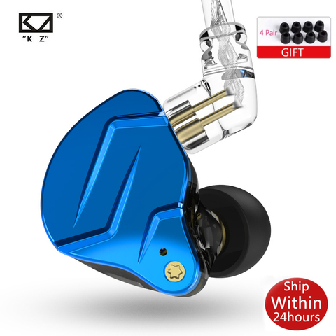 KZ ZSN Pro X 1DD 1BA de Metal de alta fidelidad en el auricular del oído Bass auriculares conductor híbrido Sport auriculares voz muy baja para ZSX ZAX ASX EDX Z1 ► Foto 1/6