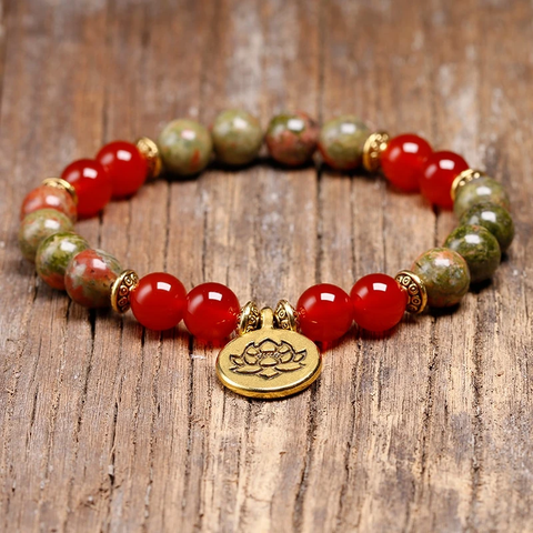 Pulsera de turmalina Natural para mujer, brazalete con abalorio de Buda, ónix, budista, Yoga, regalo ► Foto 1/4