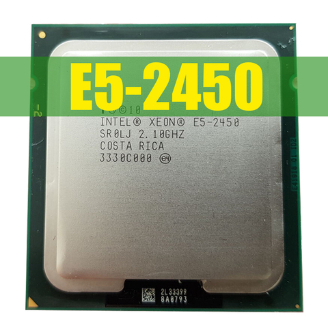 INTEL-CPU Intel Xeon E5-2450 E5 2450, 2,1 GHz, ocho núcleos, 16 hilos, 20M, 95W, LGA 1356 ► Foto 1/1