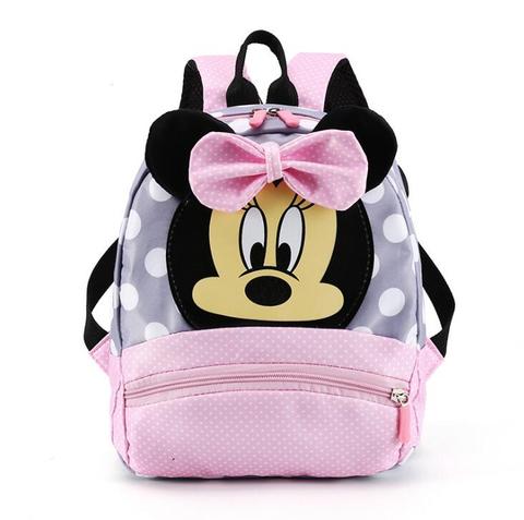Mochila de dibujos animados de Disney para niños y niñas, preciosa mochila escolar de Minnie, Mickey Mouse, regalo para niños ► Foto 1/6