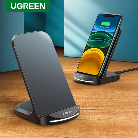 UGREEN-Soporte de cargador inalámbrico Qi para móvil, estación de carga rápida inalámbrica para iPhone 11 Pro X XS 8 XR Samsung S9 S10 S8 S10E ► Foto 1/6