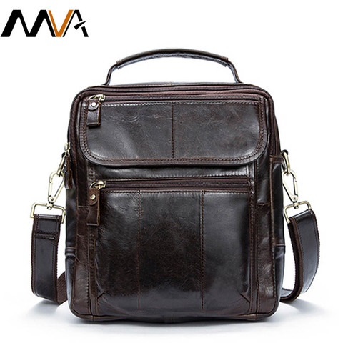 MVA bolsa de mensajero de los hombres del cuero genuino para hombre pequeño Flap Casual Hombre Crossbody bolsos para hombres de cuero genuino 8870 ► Foto 1/6