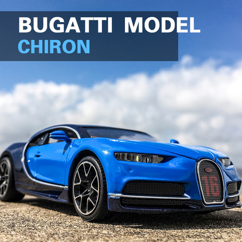 Coche de juguete Bugatti Chiron de aleación para niños, escala en miniatura, escala 1:32 ► Foto 1/6