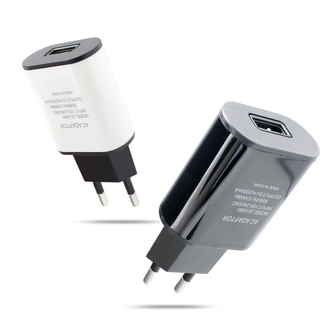 Adaptador de corriente alterna para teléfono móvil, fuente de alimentación Universal de 5V y 2A, convertidor de cargador, adaptador de corriente USB para teléfono móvil, enchufe europeo, CA, CC de 5V ► Foto 1/6