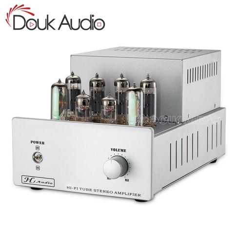 Douk de audio estéreo HiFi Push-pull amplificador de potencia de clase AB 6P14/EL84 tubo de vacío amplificador 13W * 2 ► Foto 1/6