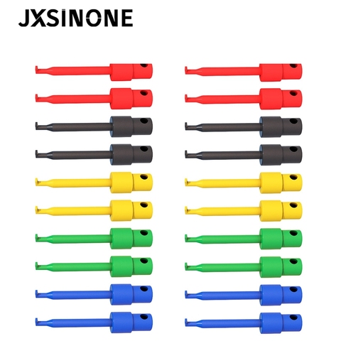 JXSINONE P5001 20 piezas multímetro Kit de cables de plomo Clip de gancho de prueba capturadores de sonda de prueba SMT/SMD IC D20 Cable de soldadura ► Foto 1/6