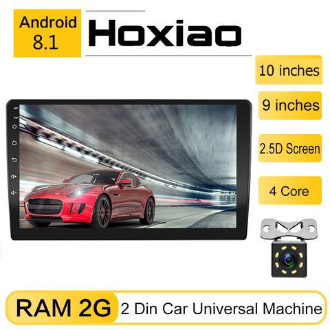 Hoxiao-reproductor Multimedia Universal para coche, Radio con Bluetooth, WiFi, Mirrorlink, Android 8,1, 10, 9 pulgadas, 2 Din, 9 