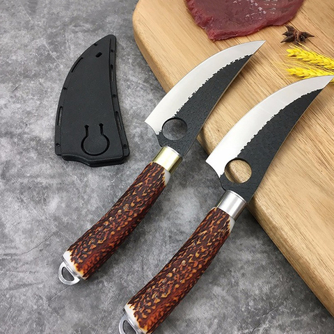 Profesional hoja afilada de cocina de acero deshuesado cuchillos de pescado cuchillo para filetear cuchillo de carnicero herramientas de la cocina ► Foto 1/6