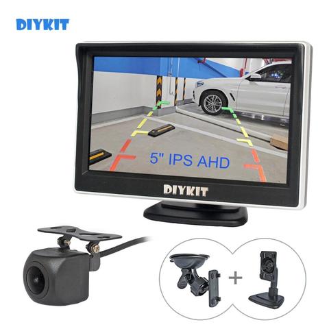 DIYKIT-cámara de visión nocturna para coche, Monitor IPS AHD de 5 pulgadas, 1280x720P, HD, 170 grados, marcha atrás, para SUV, MPV, RV ► Foto 1/6