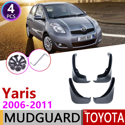 Para Toyota Yaris Vitz 2006 ~ 2011 XP90 Mudflap guardabarros de guardabarros guardia Splash solapa accesorios del coche 2007, 2008 2009, 2010 ► Foto 1/6